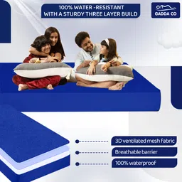 gadda co Fitted Double Size Waterproof, Stretchable, Breathable Mattress Cover image 2