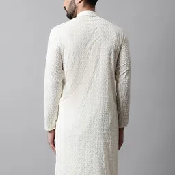 jompers Men Embroidered Pure Cotton Straight Kurta image 2