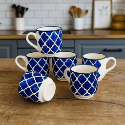 shailzz's Pack of 6 Bone China Tea Cups Set of 6 | Coffee Mugs for Home Office, perfect for gifting image 1