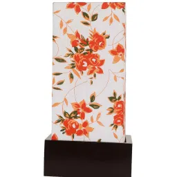 new era Holly Multicolour Cotton Fabric Shade Table Lamp With Wood Base image 4