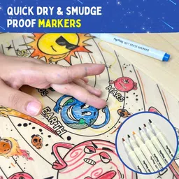 pepplay Recolourables Colour & Wipe Placemats - Space Saga image 5