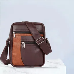 ichief Brown Men Sling Bag Mini 9 inch Side Sling bag for Men & Women-picture-46