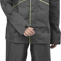 wet off hood Solid Men Raincoat-picture-20