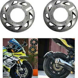 tryfly Carbon Finish Wind Design Front/Rear Pro Disc Wheel Cover Universal For 17 Inch Bike Fairing Kit image 1