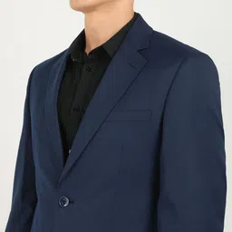 park avenue Men Self Design Single Breasted Formal Blazer image 5
