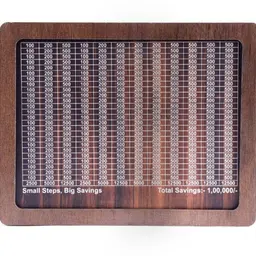 uzox Wooden/Piggy Money Saving Box | Cash Saver with Counting Target Coin Bank Coin Bank image 3