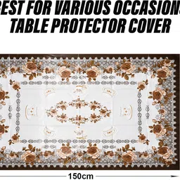 heart home Self Design 4 Seater Table Cover image 3