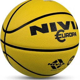 nivia Europa Yellow Basketball - Size: 7 image 3