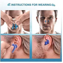 james WaterProof Swimming Ear Protector Silicone Ear Plug & Nose Clip image 5