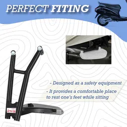 Huims High Quality Foldable Ladies Footrest For ACTIVA 6G Foot Rest image 2