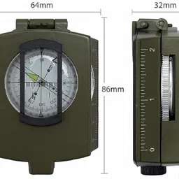 JMALL ™Metal Waterproof Compass,Camping Compass Fluorescent Pointer Compass image 4