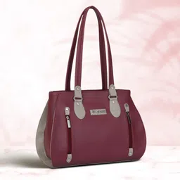lazzaroo Women Maroon Shoulder Bag - Extra Spacious-picture-22
