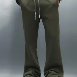 dockstreet Men Striped Olive Track Pants-picture-18