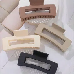 freebies Thick Hair Claw Clip | Big Rectangle Matte Clip Hair Claw-picture-16