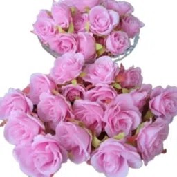 shri ganesh mandapam pink rose01 Pink Rose Artificial Flower image 1