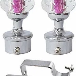 tajhardwaregallery Multicolor Rod Rail Bracket, Curtain Knobs-picture-21