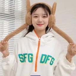 frackson Brown Jumping Earmuff Women/Girls for Winter Ear Muff Ear Muff image 5