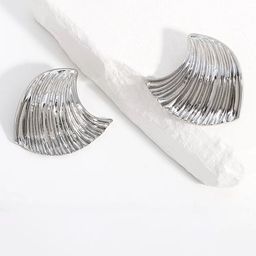MYKI Gold-Plated Stainless Steel Contemporary Studs Earrings-picture-31