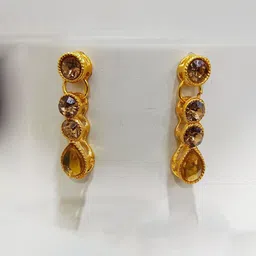 Gyaan Jewels Gold-Plated Stone Studded Necklace and Earrings image 5