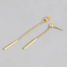 Carlton London Gold-Plated Contemporary Drop Earrings image 4