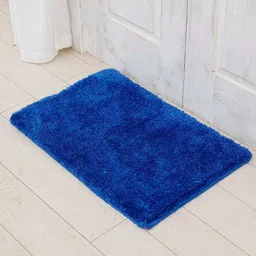 Ariana Navy Blue Rectangular 1600 GSM Anti Skid Bath Rug-picture-12