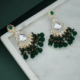 ATIBELLE Gold-Plated Kundan Studded Contemporary Chandbalis-picture-29