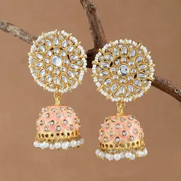 DASTOOR Dome Shaped Jhumkas Earrings-picture-21