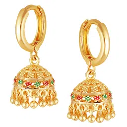 Vighnaharta Gold-Plated Contemporary Jhumkas-picture-23