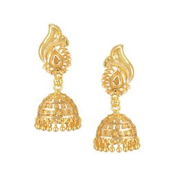 Vighnaharta Contemporary Gold Plated Jhumkas Earrings-picture-19