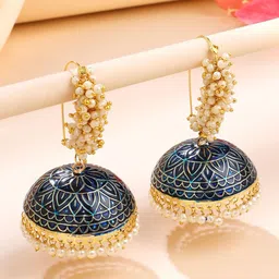 Yellow Chimes Contemporary Jhumkas Earrings-image-99