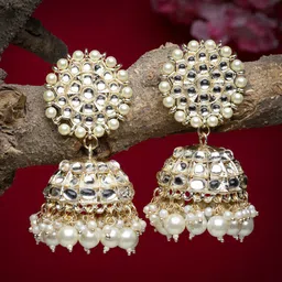 NVR Beaded Dome Shaped Jhumkas-picture-21