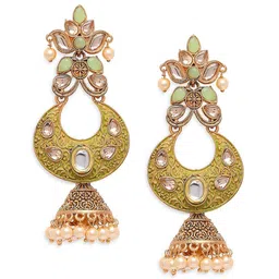 Young & Forever Brass-Plated Jhumkas Earrings-picture-24