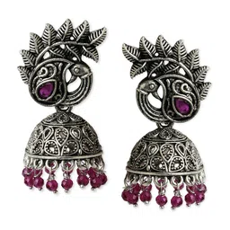 Anouk Brass-Plated Floral Jhumkas-picture-36