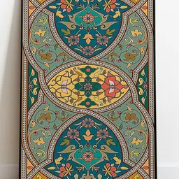 INDIAN CLASSIC ART Blue & Yellow Pichwai Floral Paintings Wall Art-picture-39