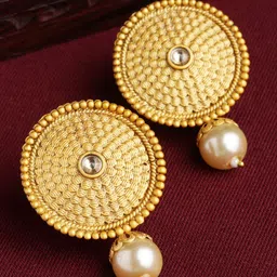 PANASH Gold-Toned Circular Studs Earrings-picture-53