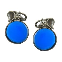 Silvermerc Designs Silver-Plated Elephant Shaped Studs-picture-47