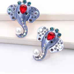 AVANT-GARDE PARIS Women Blue Animal Shaped Studs Earrings-picture-41