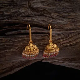 Kushal's Fashion Jewellery 92.5 Pure Silver Gold-Plated Beads Beaded Studs Earrings-picture-56