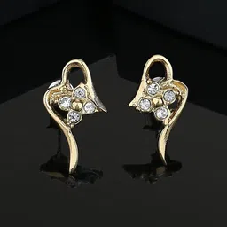 Estele Gold-Plated Floral Studs Earrings-picture-32