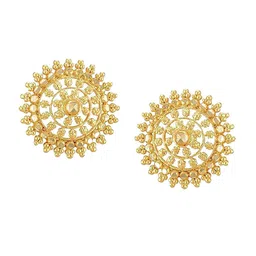 Vighnaharta Gold-Plated Floral Stud Earrings-picture-10