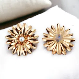 LUCKY JEWELLERY 18k Gold Plated Contemporary Stud Earrings-picture-32