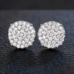 Peora Silver Plated Cubic Zirconia Studded Studs Earrings-picture-23