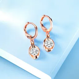 Peora Rose Gold Plated Contemporary Studs Earrings-picture-34