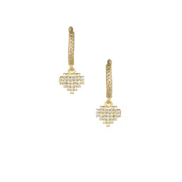 GIVA 925 Sterling Silver 18k Gold Plated Hanging Heart Hoop Earrings-picture-21
