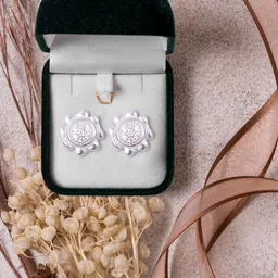 Abhooshan 925 Sterling Silver Contemporary Studs Earrings-picture-34