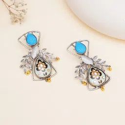 Mali Fionna Artificial Stones and Beads Contemporary Drop Earrings-picture-26