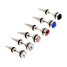 KARISHMA KREATIONS Set Of 6 Stainless Steel Mismatch Studs-picture-30