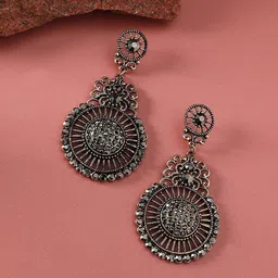 SOHI Gold-Plated Studded Drop Earrings-picture-22