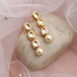 Ruby Raang Gold-Toned Contemporary Ear Cuff Earrings-picture-31
