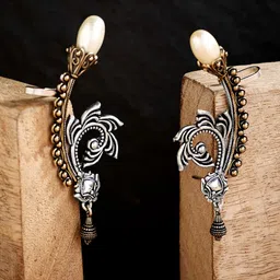 ATIBELLE Silver-Plated Contemporary Ear Cuff Earrings-picture-28